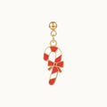 Candy Cane Bow Drop Earrings