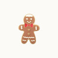 Festive Gingerbread Man Stud Earrings