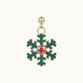 Ruby Frost Snowflake Drop Earrings
