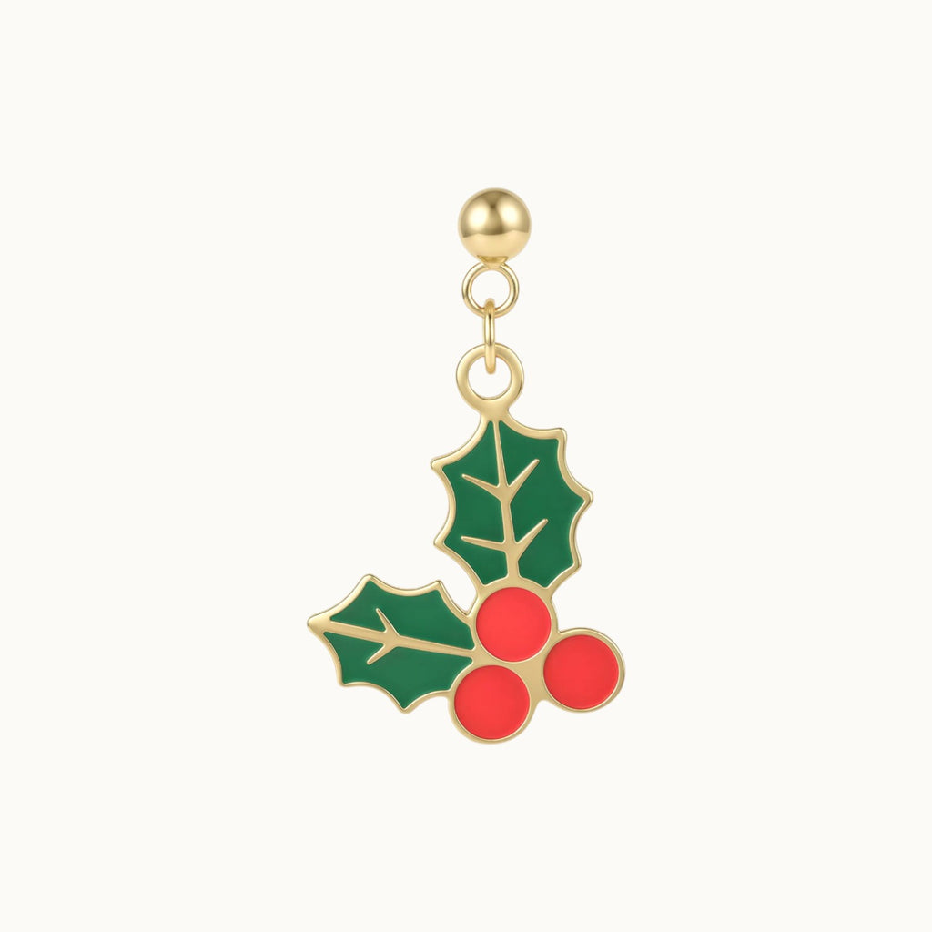 Holly Berry Drop Earrings
