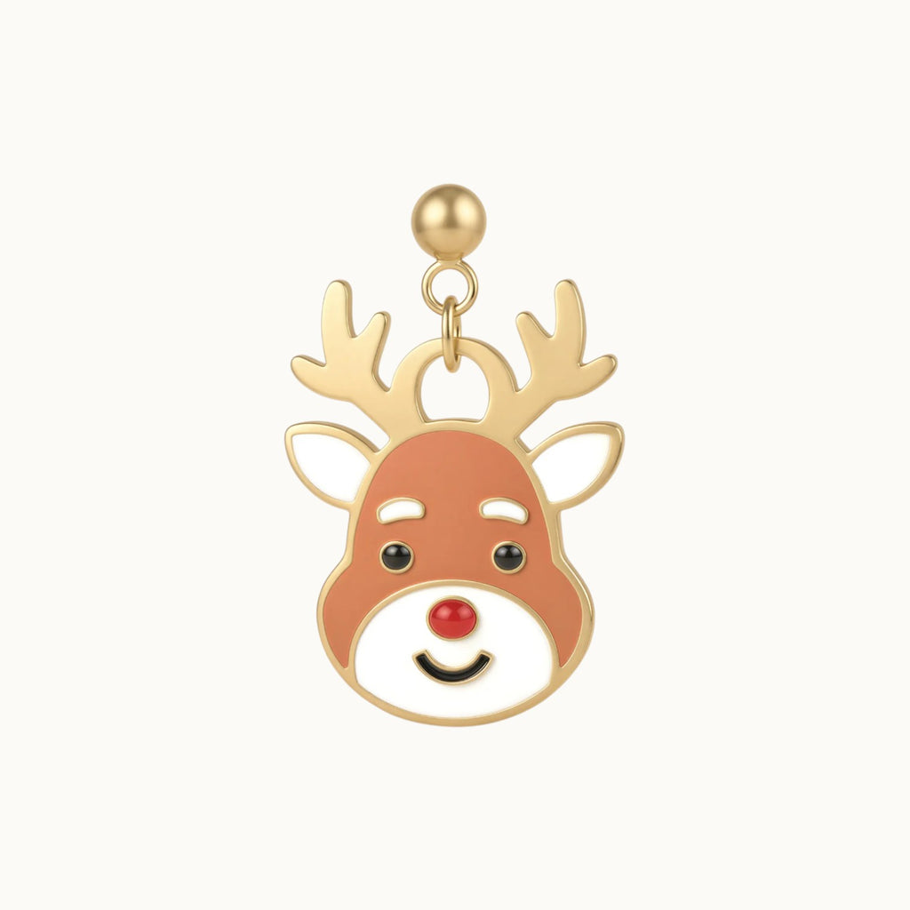Classic Reindeer Drop Earrings