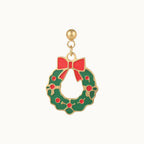 Christmas Wreath Drop Earrings