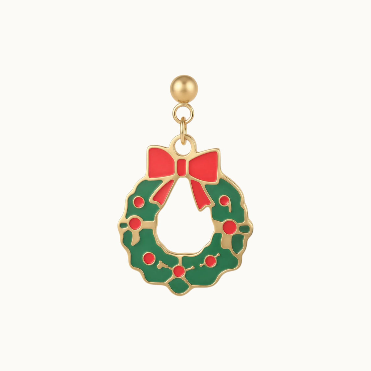 Christmas Wreath Drop Earrings